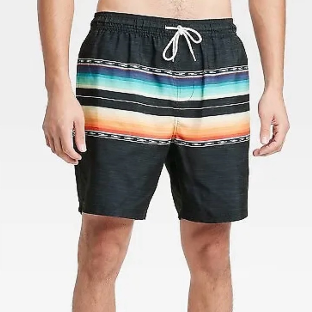 Men’s Goodfellow & Co 7” Black Buenavida Swim Shorts XXL